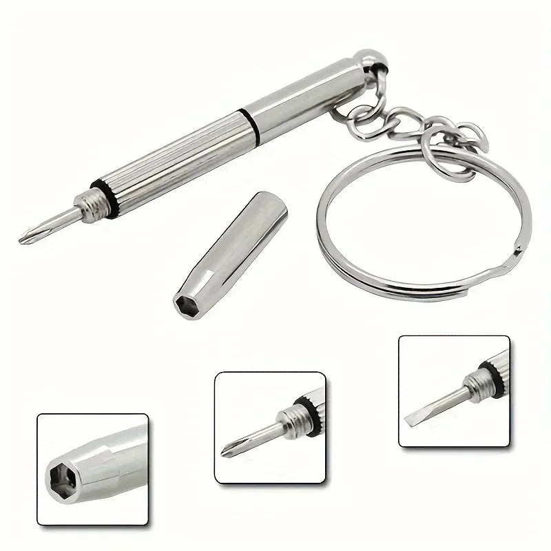 1/3/5/10 Pcs Portable Eyeglass Repair Screwdriver Keychain | Mini Multi-Purpose Precision Tool Set for Glasses, Sunglasses, Watches & Phone Hardware | Emergency Pocket Repair Kit