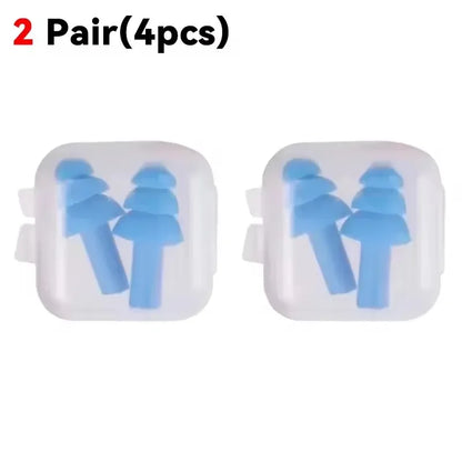 Reusable Silicone Noise Cancelling Ear Plugs for Sleeping & Swimming | Waterproof Sound-Blocking Earplugs with Storage Case | Ultra-Soft Ear Protectors for Travel, Work & Water Sports