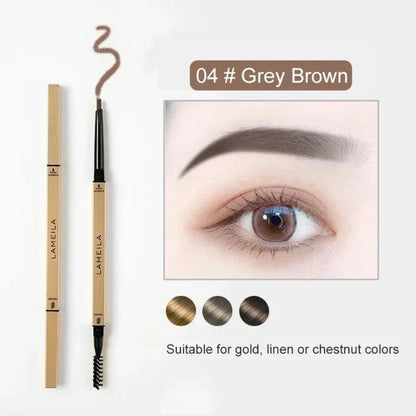 Dual-Ended Waterproof Eyebrow Pencil with Spoolie Brush (5 Shade Options) | Smooth Long-Lasting Micro-Definer & Sweatproof Eyebrow Gel Stick Makeup