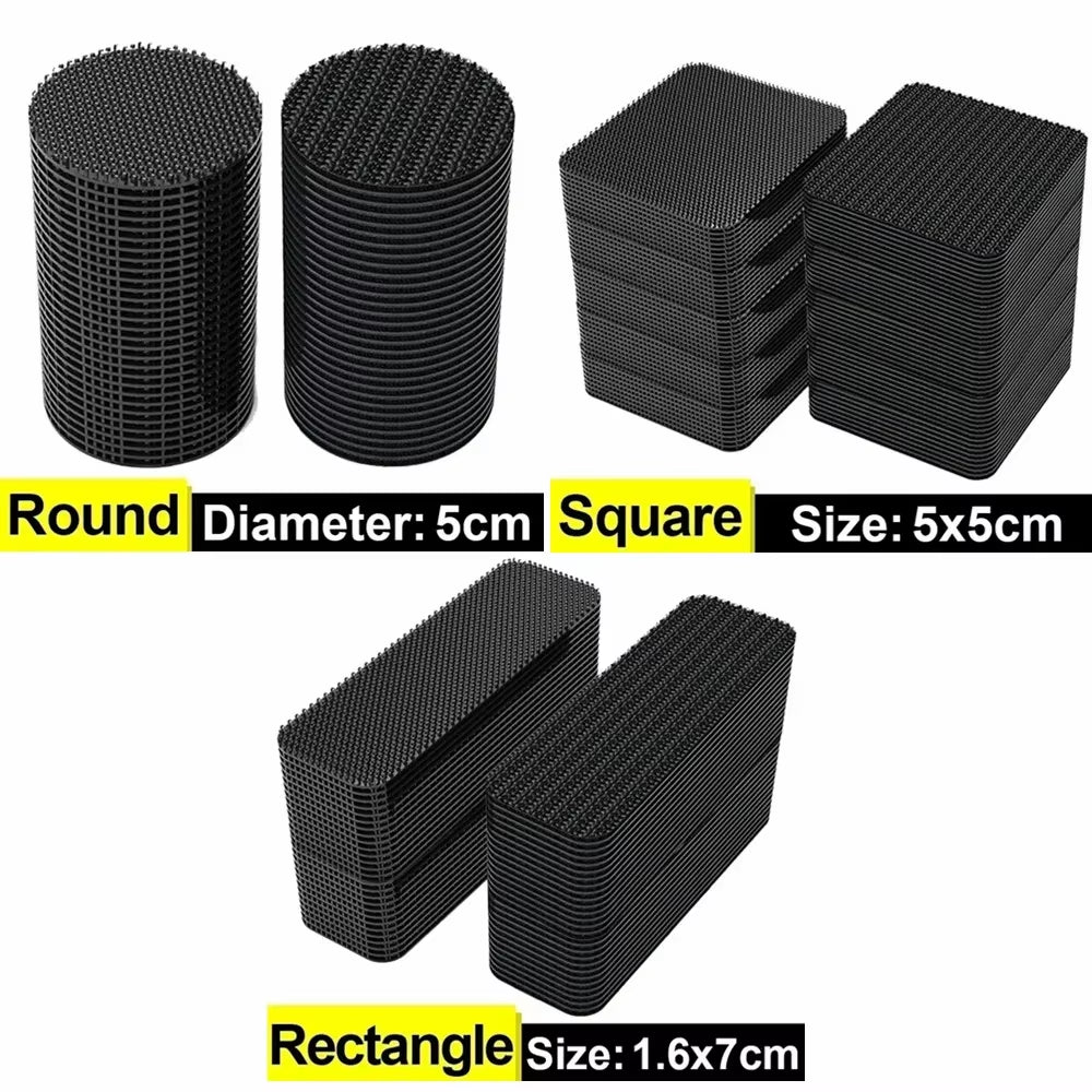 Double-Sided High Tack Carpet Fixing Stickers Set | Anti-Skid Gripper Tapes for Home Floor Rugs, Doormats & Car Foot Mats | Heavy-Duty Reusable Non-Slip Adhesive Patches
