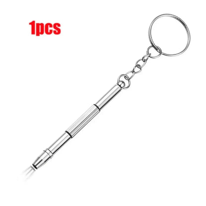 Mini 3-in-1 Keychain Precision Screwdriver Set (1/2/10 Pcs) | Portable Flathead, Phillips & Hex Nut Driver Tool | Eyeglass, Watch & Electronics Pocket Repair Kit