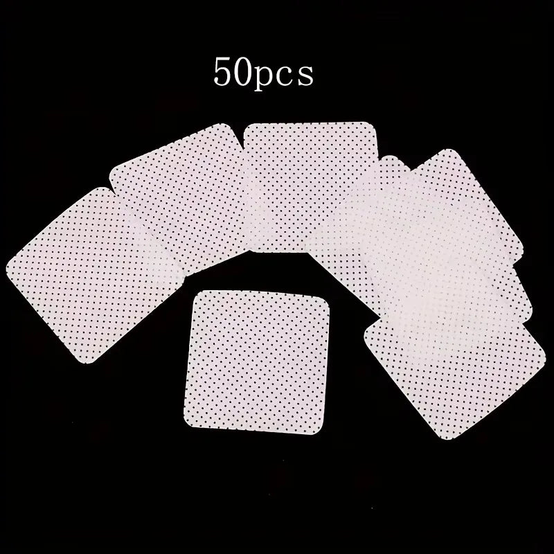 50 Pcs Lint-Free Nail Wipes & Eyelash Extension Cleaning Pads | Super Absorbent Gel Polish Remover Wipes | Professional Nail Prep & Glue Wipe Pads (White & Pink)
