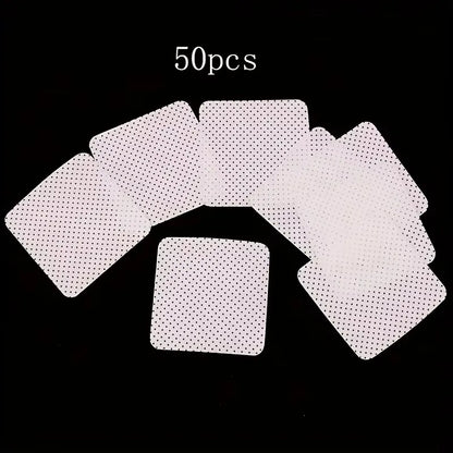 50 Pcs Lint-Free Nail Wipes & Eyelash Extension Cleaning Pads | Super Absorbent Gel Polish Remover Wipes | Professional Nail Prep & Glue Wipe Pads (White & Pink)