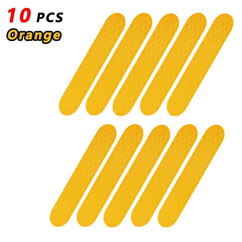 High-Visibility Reflective Warning Stickers (10 to 80 Pcs Set) | Waterproof Night Safety Reflector Strip Tape for Motorcycle Helmets, Bicycles, Cars, Strollers & Outdoor Gear