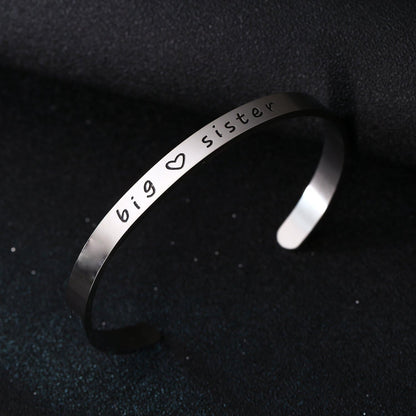 Sister Cuff Bangle Bracelet 
