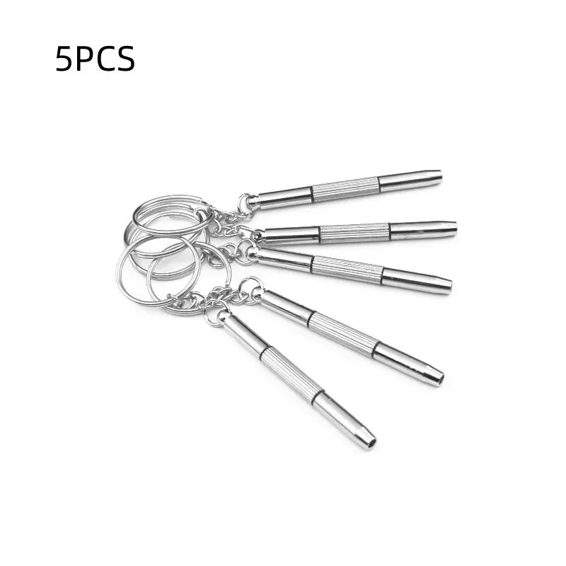 1/3/5/10 Pcs Portable Eyeglass Repair Screwdriver Keychain | Mini Multi-Purpose Precision Tool Set for Glasses, Sunglasses, Watches & Phone Hardware | Emergency Pocket Repair Kit