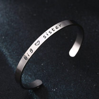 Sister Cuff Bangle Bracelet 