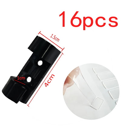 Desktop Cable Organizer Clips & Wire Management System | Adhesive ABS Cord Holder for Desk, Workstation & Car | Cable Winder Keeper for USB, Charging & Data Cables