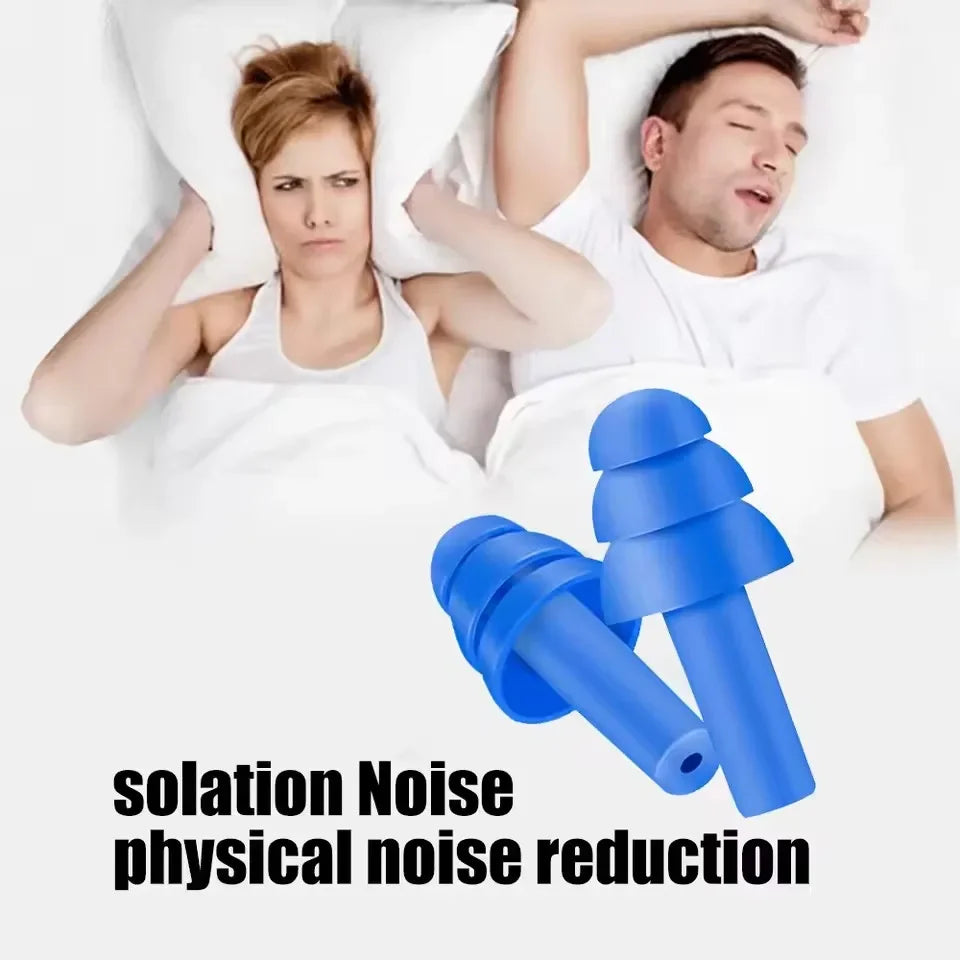 Reusable Silicone Noise Cancelling Ear Plugs for Sleeping & Swimming | Waterproof Sound-Blocking Earplugs with Storage Case | Ultra-Soft Ear Protectors for Travel, Work & Water Sports