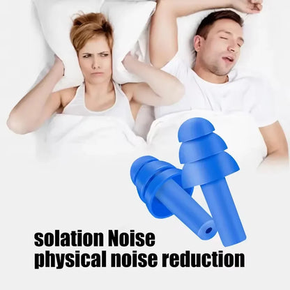 Reusable Silicone Noise Cancelling Ear Plugs for Sleeping & Swimming | Waterproof Sound-Blocking Earplugs with Storage Case | Ultra-Soft Ear Protectors for Travel, Work & Water Sports