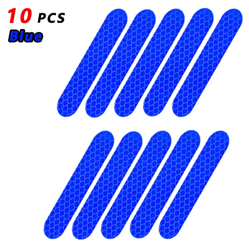High-Visibility Reflective Warning Stickers (10 to 80 Pcs Set) | Waterproof Night Safety Reflector Strip Tape for Motorcycle Helmets, Bicycles, Cars, Strollers & Outdoor Gear