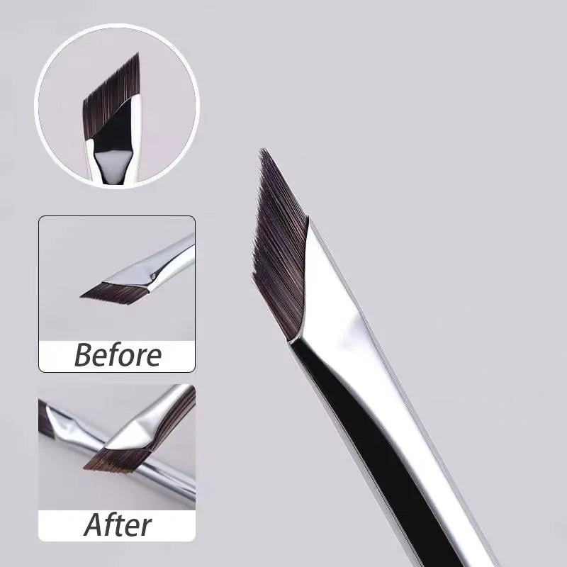 Ultra-Thin Blade Eyeliner & Precision Eyebrow Brush | Angle Flat Fine Detail Makeup Brush for Lower Lash Line, Winged Liner & Cut Crease