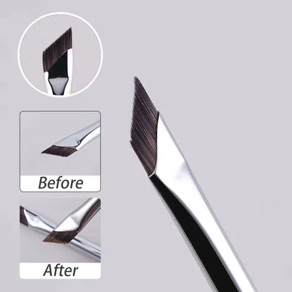 Ultra-Thin Blade Eyeliner & Precision Eyebrow Brush | Angle Flat Fine Detail Makeup Brush for Lower Lash Line, Winged Liner & Cut Crease