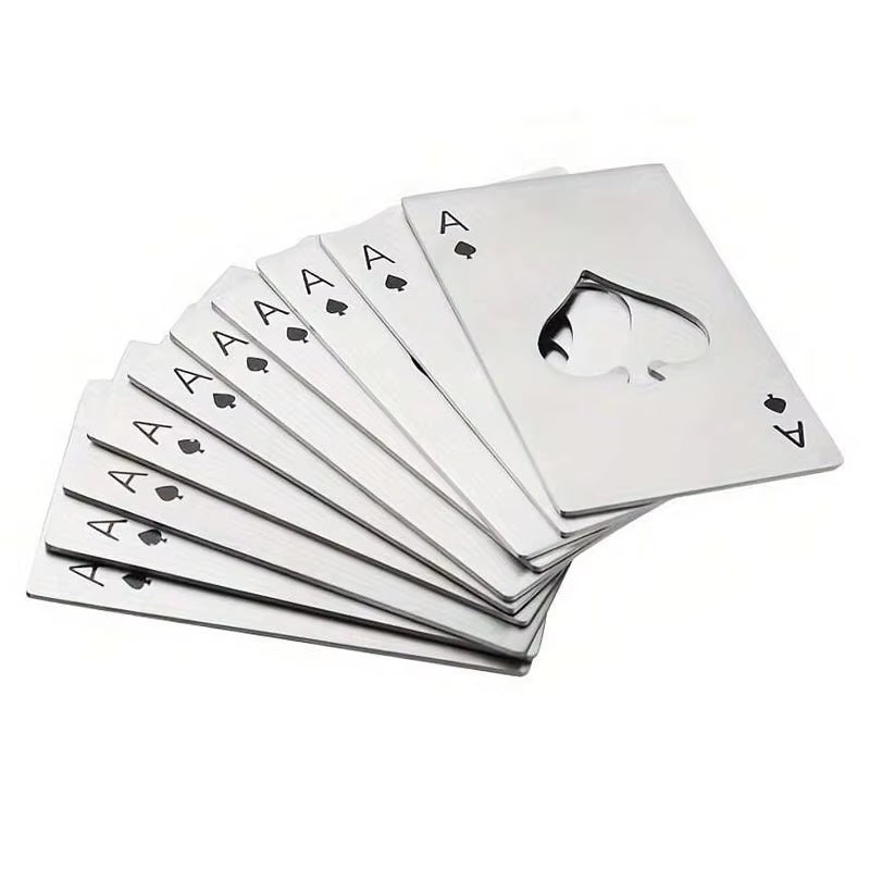 Stainless Steel Ace of Spades Credit Card Bottle Opener | Heavy-Duty Pocket Beer & Beverage Opener | Sleek Flat Card Opener for Wallet, Bar, Parties & Groomsmen Gifts