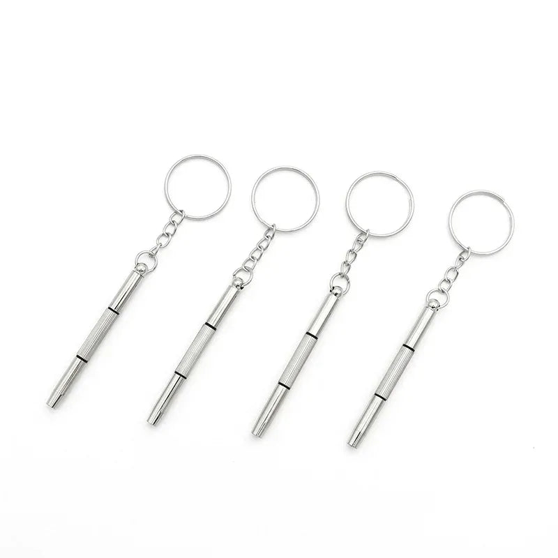 1/3/5/10 Pcs Portable Eyeglass Repair Screwdriver Keychain | Mini Multi-Purpose Precision Tool Set for Glasses, Sunglasses, Watches & Phone Hardware | Emergency Pocket Repair Kit