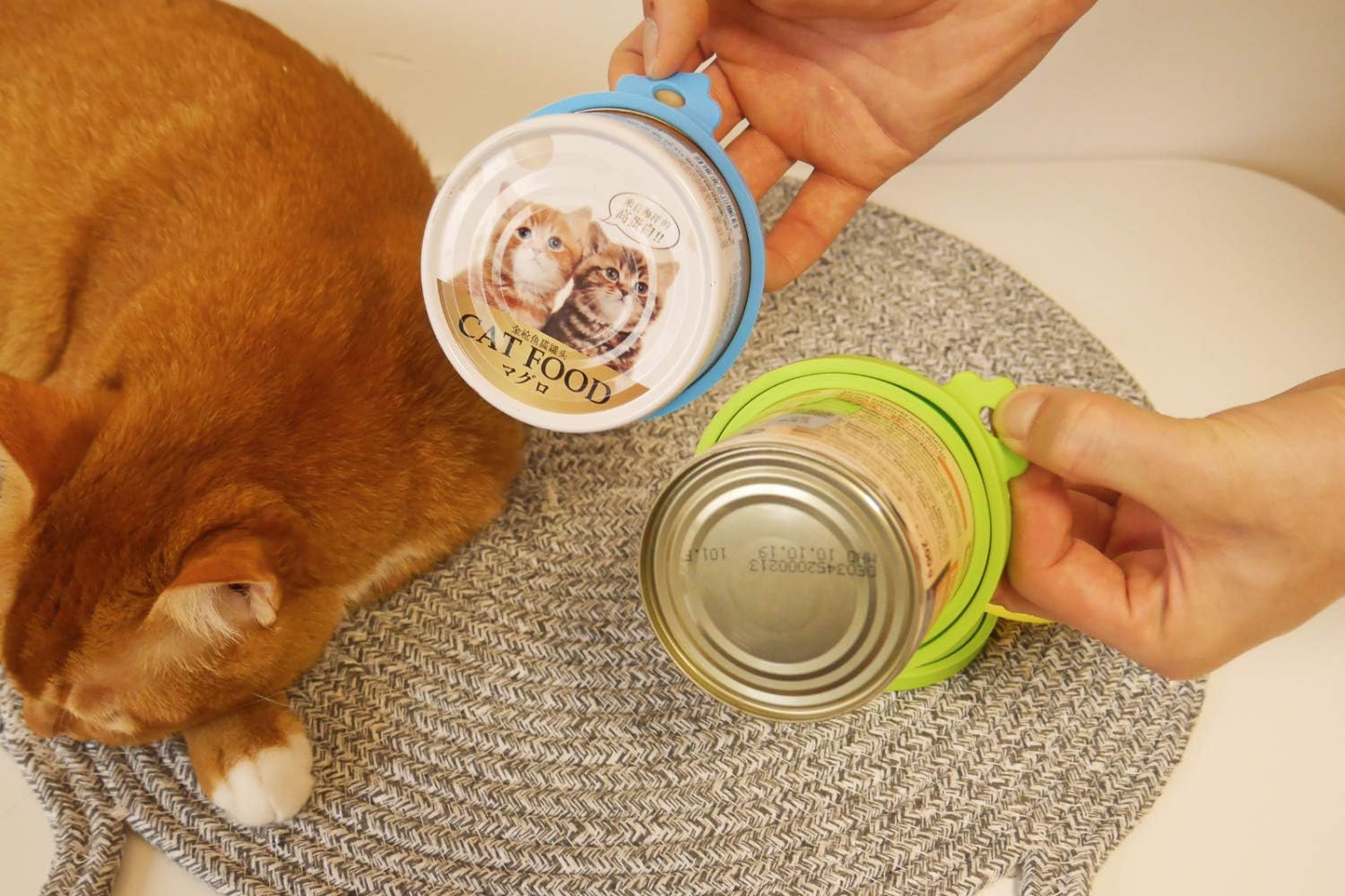 3-Pack Universal Silicone Pet Food Can Covers with Matching Spoon | Airtight Storage Lids for Standard Dog & Cat Food Cans | Reusable, BPA-Free & Dishwasher Safe