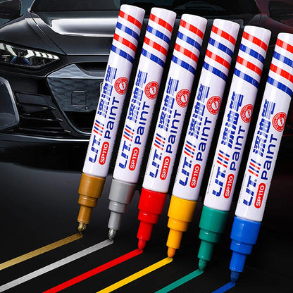 Waterproof Car Scratch Repair & Tire Paint Marker Pen | Quick-Drying Touch-Up Paint Pen for Auto Body Scratches, Wheel Rim Touch-Ups & Tire Lettering