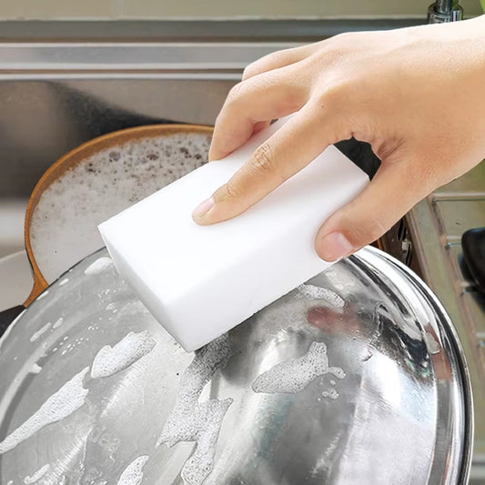 1–100 Pcs Extra Dense Magic Melamine Sponge Eraser Pack | Multi-Surface Cleaning Eraser Sponges | High-Density Dishwashing & Stain Remover Pads for Kitchen, Bathroom & Home