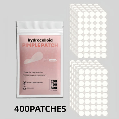 Invisible Clear Hydrocolloid Pimple Patch Set (200/400/800 Pcs) | Ultra-Thin Absorbing Acne Spot Stickers with Mixed Sizes | Gentle Blemish Cover for Day & Night Wear