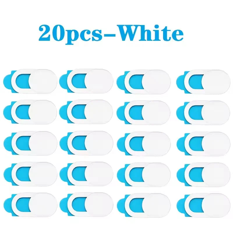 Ultra-Thin Sliding Webcam Cover Set (1/5/10/20 Pcs) | Universal Anti-Spy Laptop Camera Privacy Slider | Camera Cover Sticker for MacBook, iPad, PC, iPhone, Tablet & Lenses