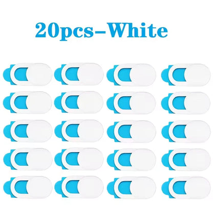 Ultra-Thin Sliding Webcam Cover Set (1/5/10/20 Pcs) | Universal Anti-Spy Laptop Camera Privacy Slider | Camera Cover Sticker for MacBook, iPad, PC, iPhone, Tablet & Lenses