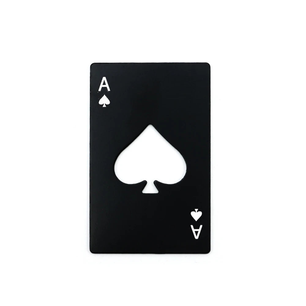 Stainless Steel Ace of Spades Credit Card Bottle Opener | Heavy-Duty Pocket Beer & Beverage Opener | Sleek Flat Card Opener for Wallet, Bar, Parties & Groomsmen Gifts