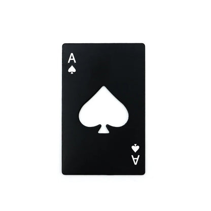 Stainless Steel Ace of Spades Credit Card Bottle Opener | Heavy-Duty Pocket Beer & Beverage Opener | Sleek Flat Card Opener for Wallet, Bar, Parties & Groomsmen Gifts
