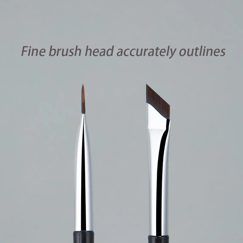 Ultra-Thin Blade Eyeliner & Precision Eyebrow Brush | Angle Flat Fine Detail Makeup Brush for Lower Lash Line, Winged Liner & Cut Crease