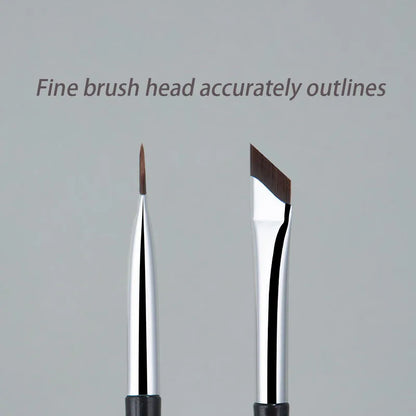 Ultra-Thin Blade Eyeliner & Precision Eyebrow Brush | Angle Flat Fine Detail Makeup Brush for Lower Lash Line, Winged Liner & Cut Crease