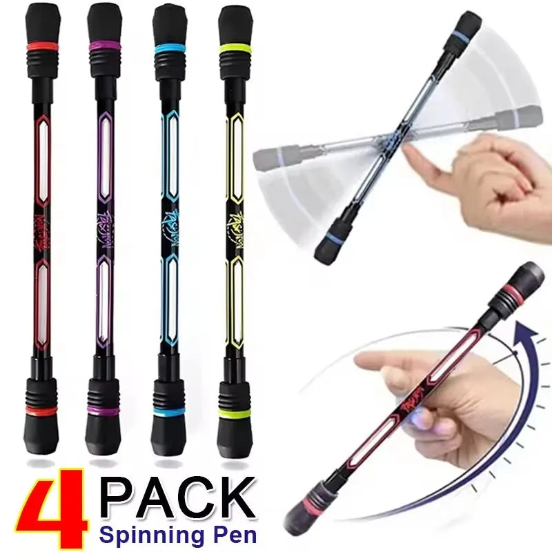Weighted Finger Spinning Pen Set (1 or 4 Pcs) | Balanced Rotating Trick Pen for Dexterity & Brain Training | Stress Relief Fidget Toy for Students, Gamers & Office Workers
