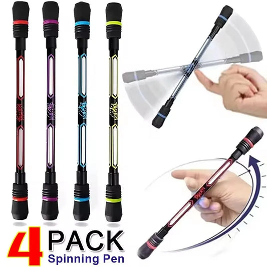 Weighted Finger Spinning Pen Set (1 or 4 Pcs) | Balanced Rotating Trick Pen for Dexterity & Brain Training | Stress Relief Fidget Toy for Students, Gamers & Office Workers