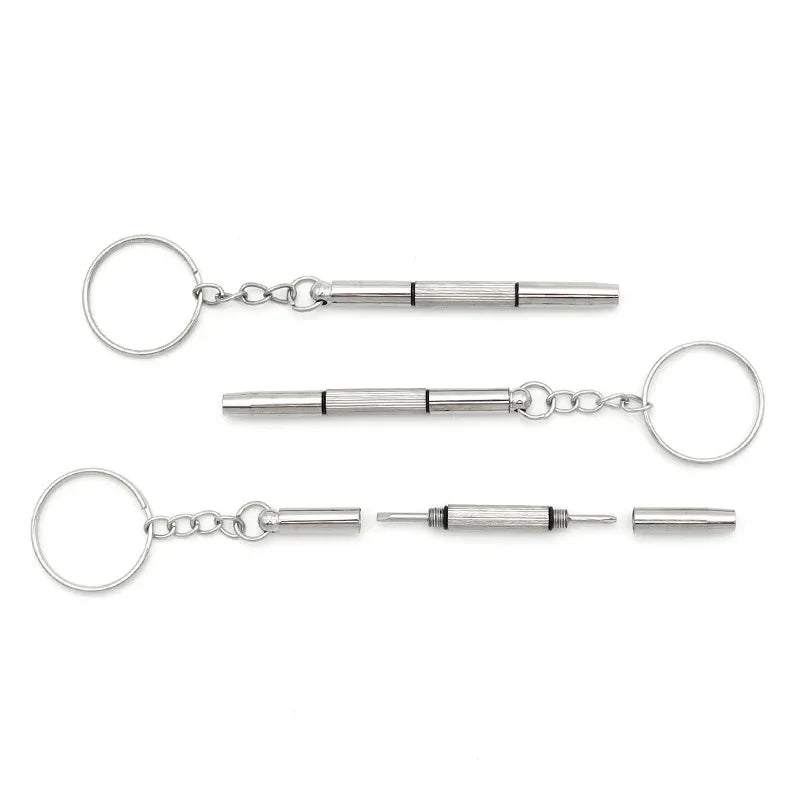 1/3/5/10 Pcs Portable Eyeglass Repair Screwdriver Keychain | Mini Multi-Purpose Precision Tool Set for Glasses, Sunglasses, Watches & Phone Hardware | Emergency Pocket Repair Kit