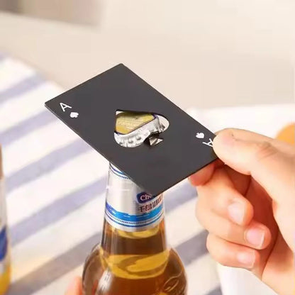 Stainless Steel Ace of Spades Credit Card Bottle Opener | Heavy-Duty Pocket Beer & Beverage Opener | Sleek Flat Card Opener for Wallet, Bar, Parties & Groomsmen Gifts
