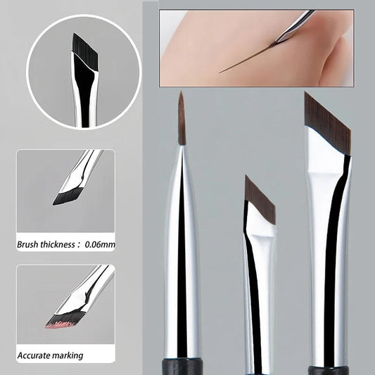 Ultra-Thin Blade Eyeliner & Precision Eyebrow Brush | Angle Flat Fine Detail Makeup Brush for Lower Lash Line, Winged Liner & Cut Crease