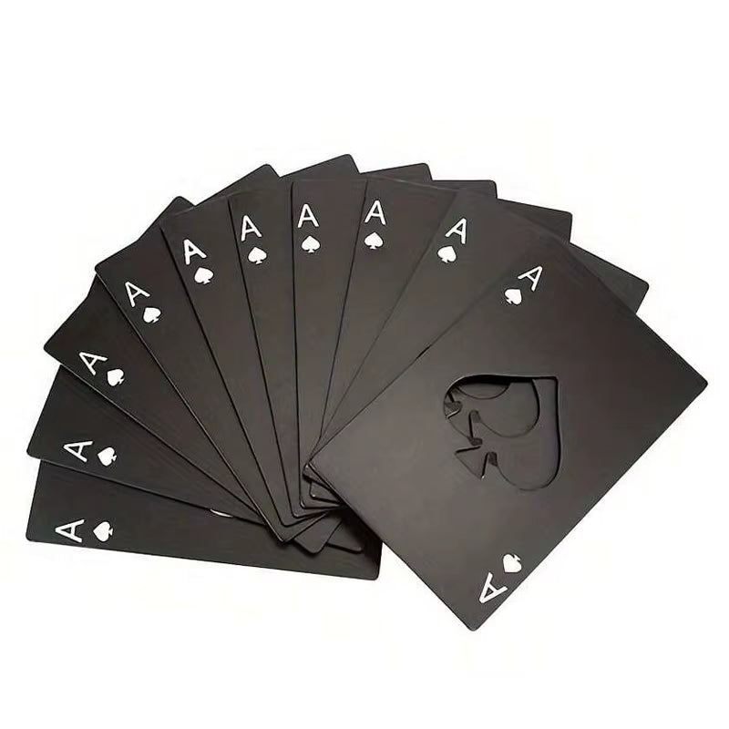 Stainless Steel Ace of Spades Credit Card Bottle Opener | Heavy-Duty Pocket Beer & Beverage Opener | Sleek Flat Card Opener for Wallet, Bar, Parties & Groomsmen Gifts