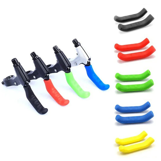 1 Pair Silicone Bike Brake Lever Covers | Anti-Slip Handlebar Grip Protectors | Universal Cycling Protective Gear Accessories for Mountain, Road & Folding Bikes