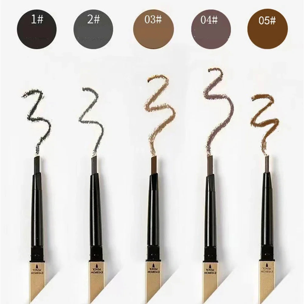 Dual-Ended Waterproof Eyebrow Pencil with Spoolie Brush (5 Shade Options) | Smooth Long-Lasting Micro-Definer & Sweatproof Eyebrow Gel Stick Makeup