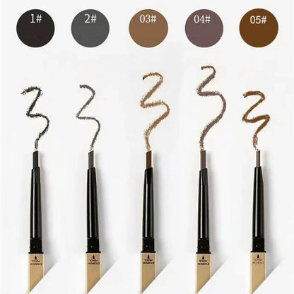 Dual-Ended Waterproof Eyebrow Pencil with Spoolie Brush (5 Shade Options) | Smooth Long-Lasting Micro-Definer & Sweatproof Eyebrow Gel Stick Makeup