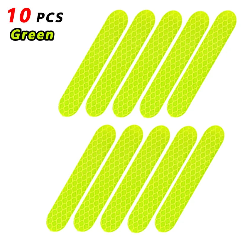 High-Visibility Reflective Warning Stickers (10 to 80 Pcs Set) | Waterproof Night Safety Reflector Strip Tape for Motorcycle Helmets, Bicycles, Cars, Strollers & Outdoor Gear