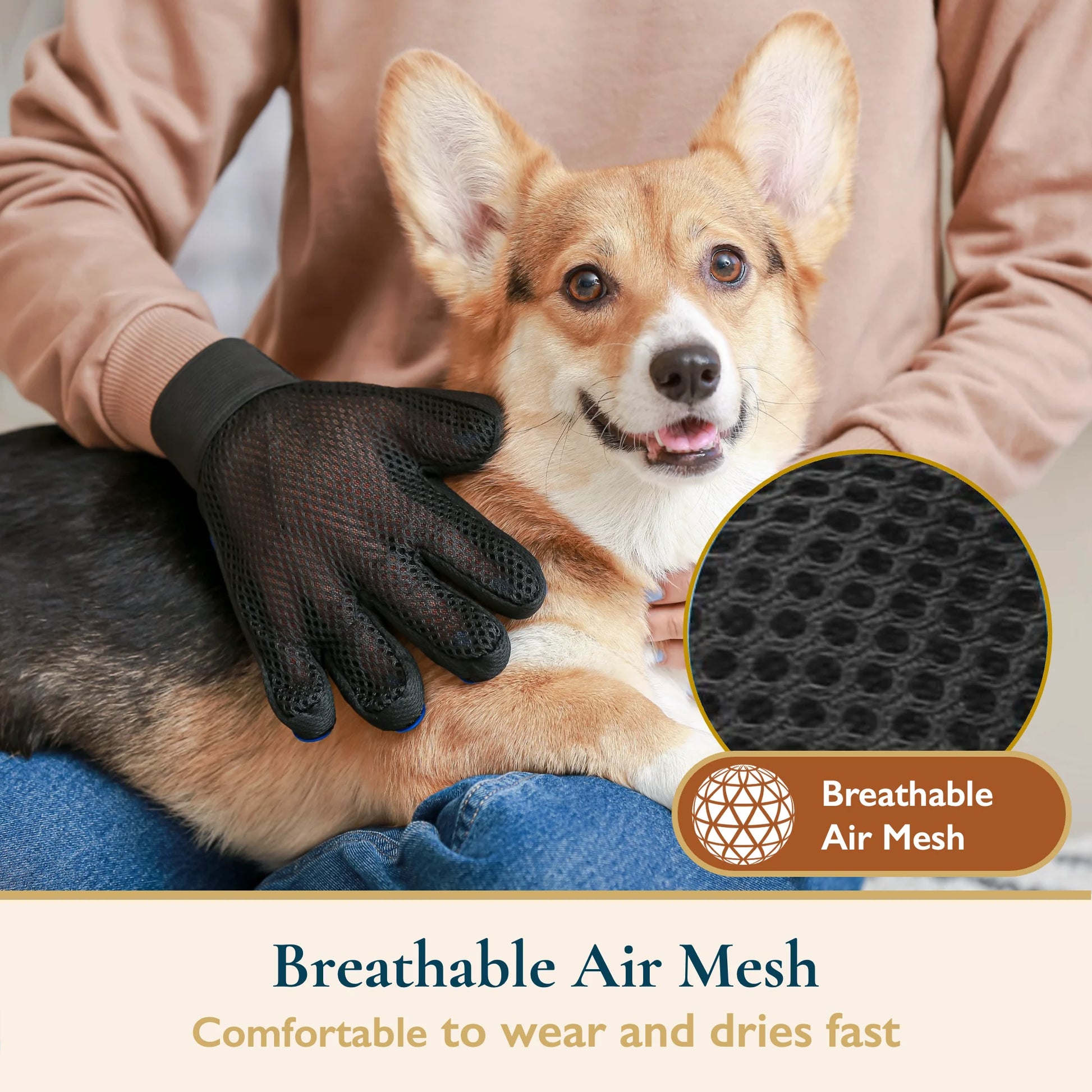 Ultimate Pet Hair Remover Roller & Grooming Gloves Set