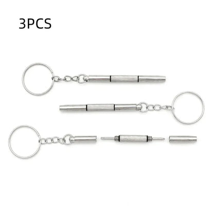 1/3/5/10 Pcs Portable Eyeglass Repair Screwdriver Keychain | Mini Multi-Purpose Precision Tool Set for Glasses, Sunglasses, Watches & Phone Hardware | Emergency Pocket Repair Kit