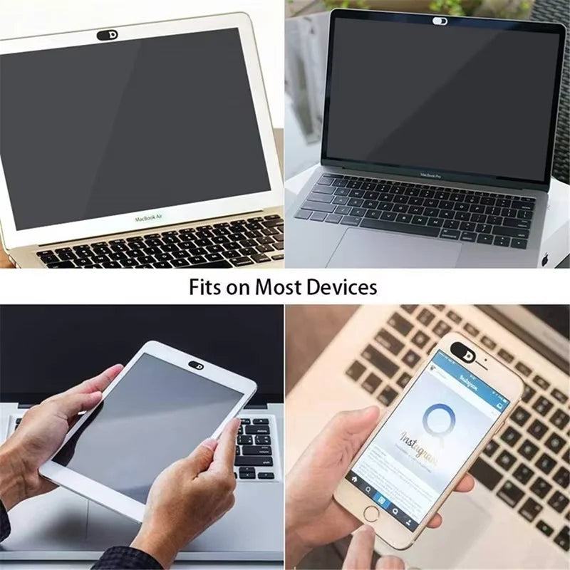 Ultra-Thin Sliding Webcam Cover Set (1/5/10/20 Pcs) | Universal Anti-Spy Laptop Camera Privacy Slider | Camera Cover Sticker for MacBook, iPad, PC, iPhone, Tablet & Lenses