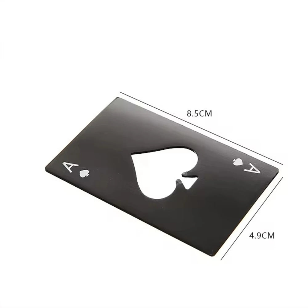 Stainless Steel Ace of Spades Credit Card Bottle Opener | Heavy-Duty Pocket Beer & Beverage Opener | Sleek Flat Card Opener for Wallet, Bar, Parties & Groomsmen Gifts